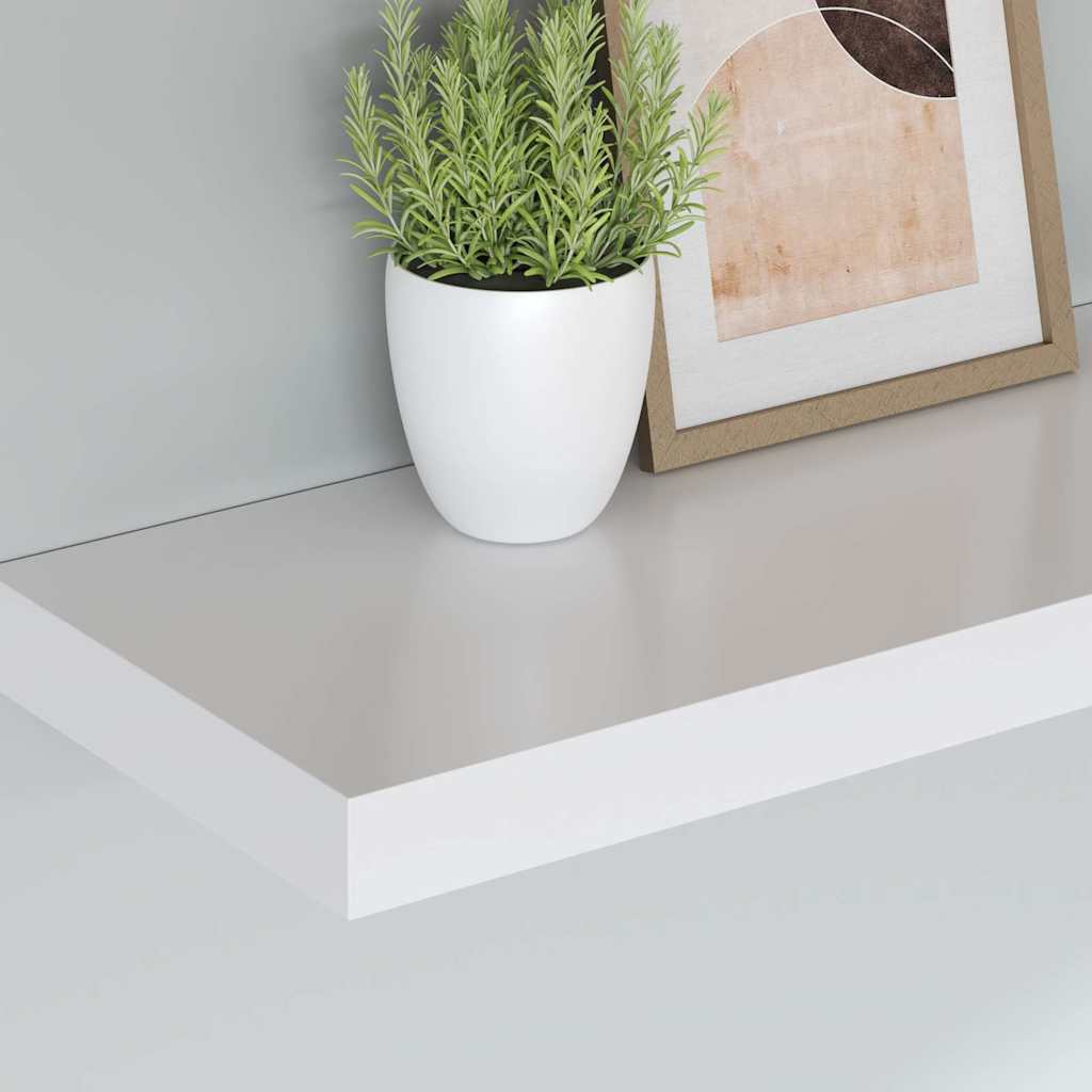 Floating Shelves 2 pcs. White 120 x 23.5 x 3.8 cm MDF