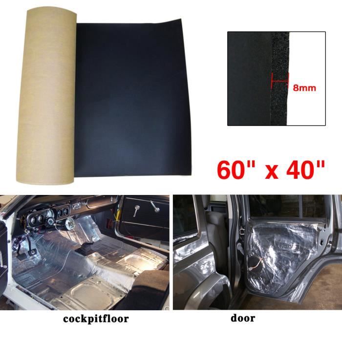 Tapis isolation thermique - sourcing map - 152cmx100cm - mousse à cellules fermées - noir - acoustique