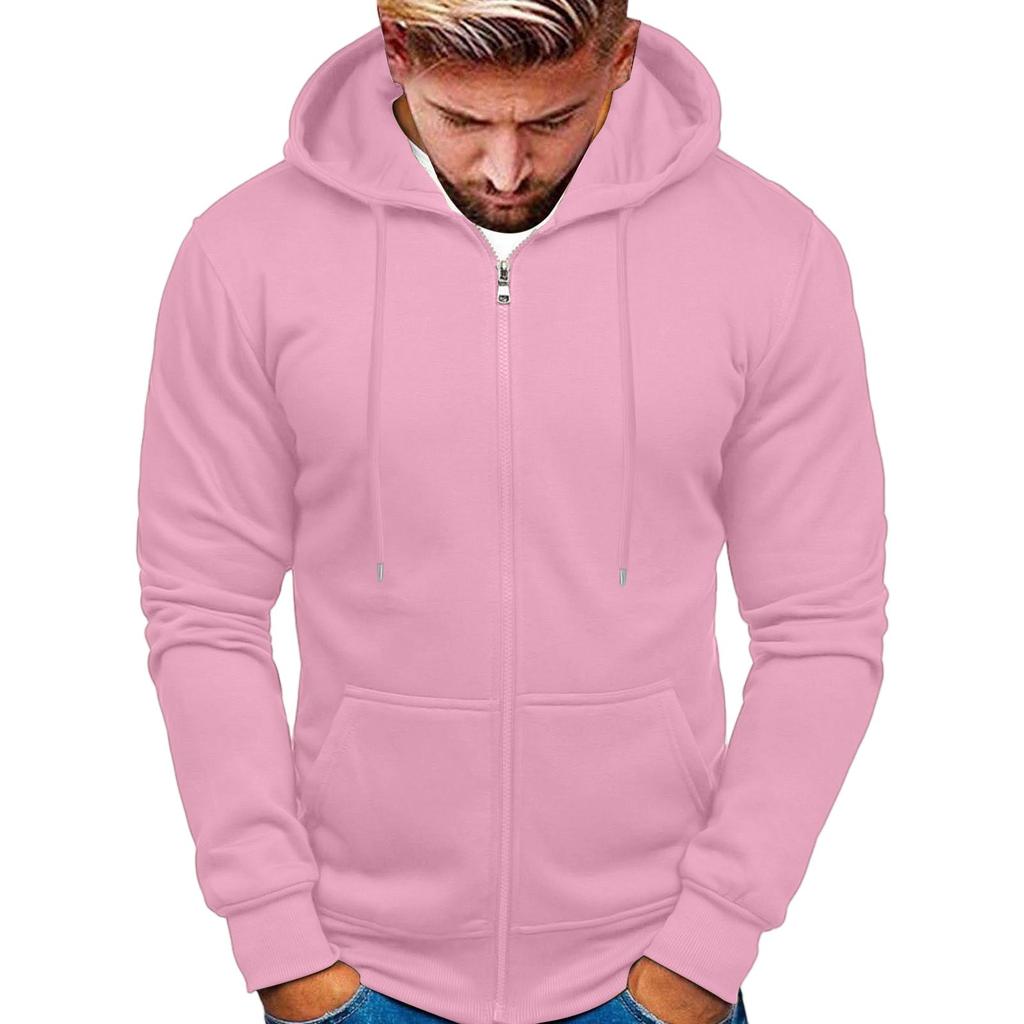 Felpa con cappuccio da uomo in velluto a coste con zip e manica lunga a spalle basse, felpa con cappuccio casual per l'uso quotidiano
