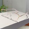 Trendy Retro Oval Metal Frame Women New Fashion Korean Style Glasses Blue Light Blocking Stylish Brand Decor Eyewear