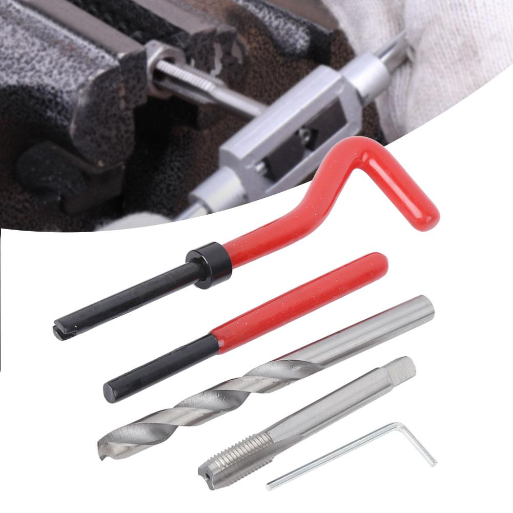 25pcs M8 Thread Repair Kit Thread Tap Drill Bit Damaged Threads Repair Tools