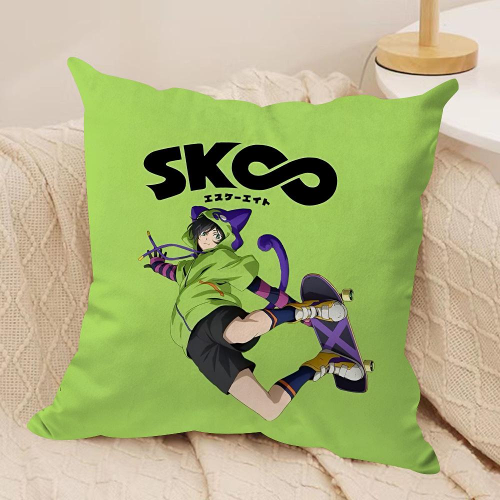 Anime SSK8 the Infinity Cushion Cover Soft Plush Fabric DoubleSided Printed Sofa Cushion Cover for All Seasons Home Decor Gift