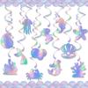 Birthday Mermaid Party Decorations Spiral Hanging Ornaments For Children Event