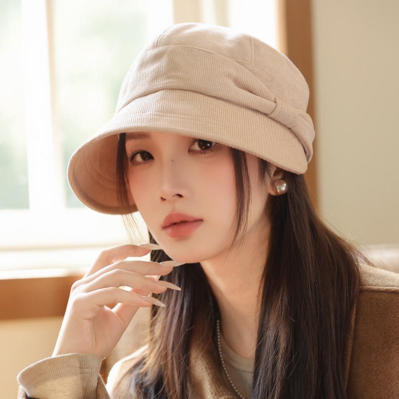 

Осенне-зимняя шляпа Женская модная универсальная шляпа-ведро Теплая шапка Шляпа для верховой езды One Size