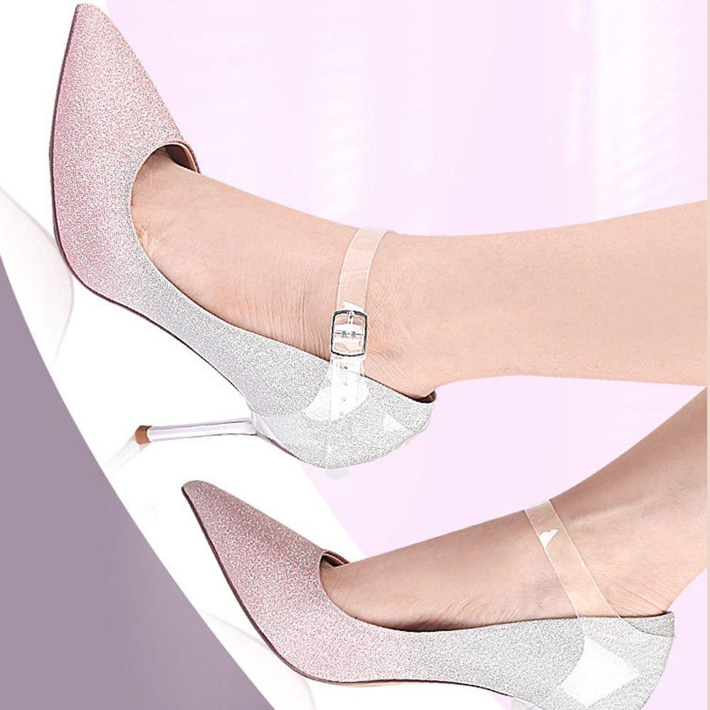 Transparent High Heels Bundle Shoelace TPU Shoe Accessories Holding Loose Anti-skid Straps Anti-falling Heel Lace Shoes Band