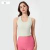 2025 Spring and Summer New Nude Feel H-Shaped Beauty Back Sports Vest Female Outwear Casual All-Matching Short Fitness Yoga Wear