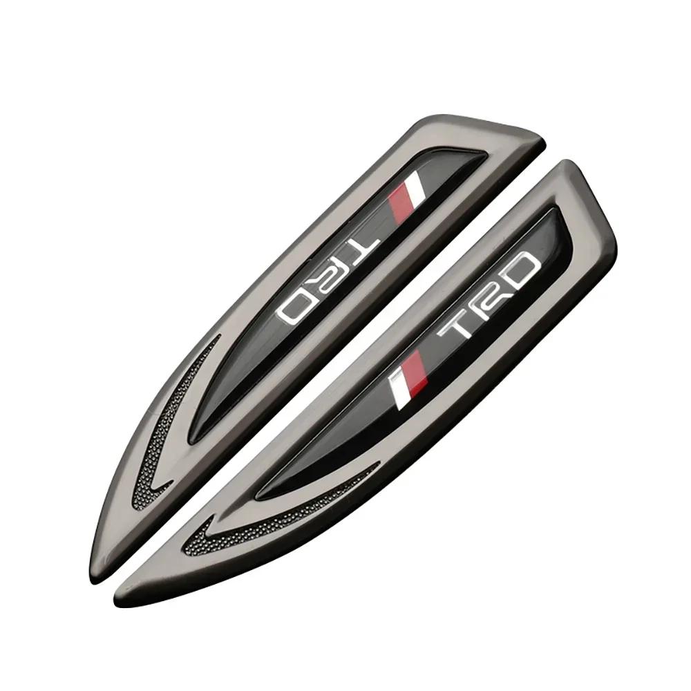 

2Pcs Car Metal Alloy Logo Auto Body Side Fender Knife Badge Stickers For Toyota Fortuner Chr Prius Verso Hiace Yaris Trd Corolla