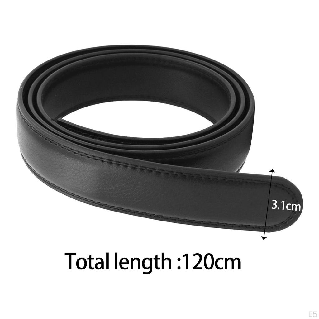 Automatic Belt Men Waist without Buckle Simple Black Versatile Replacement Strap Waistband for