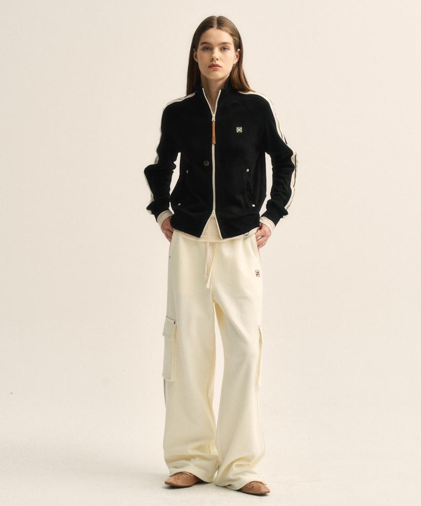 Satur Lawton All Day Track Zip-Up Jacket Caviar Black