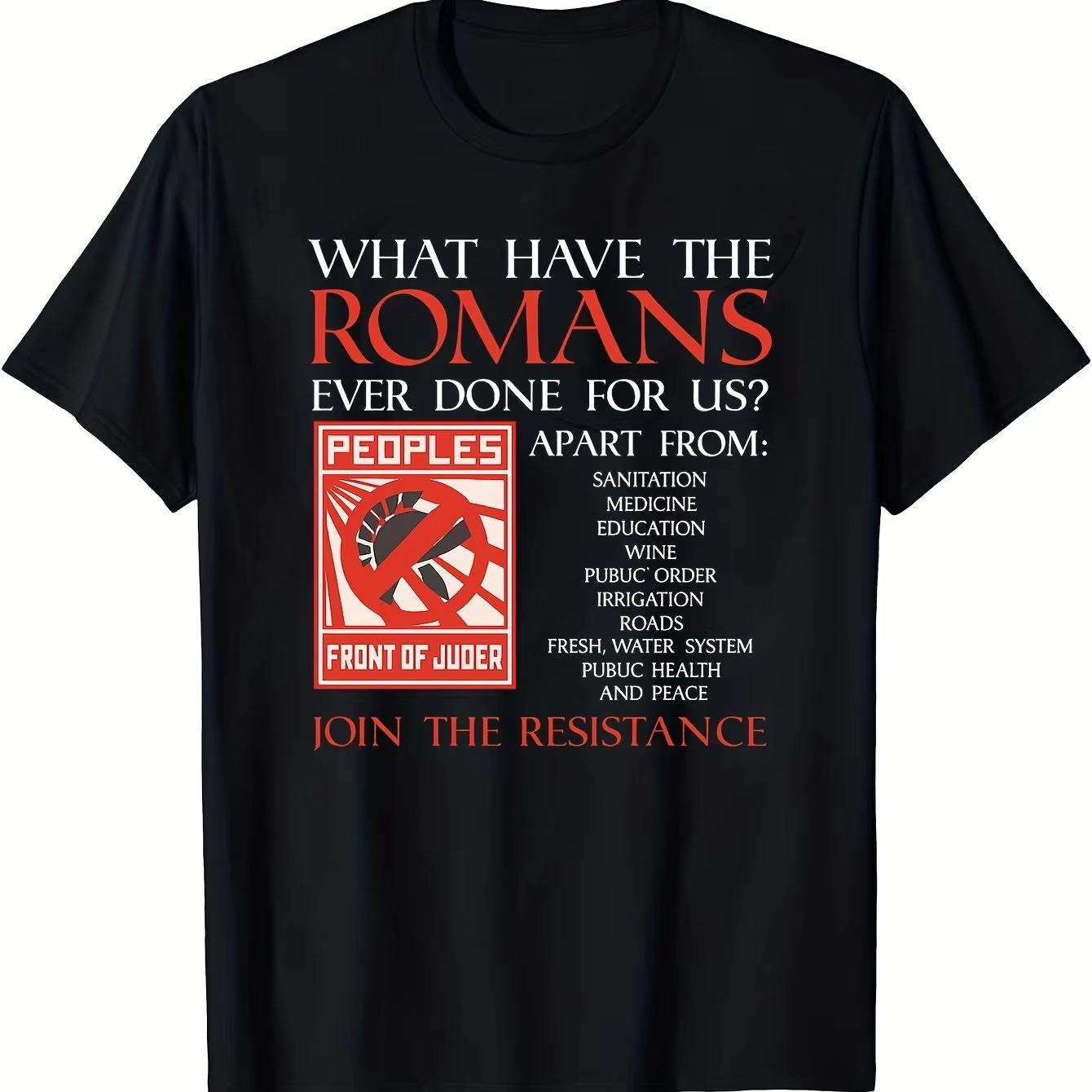 The Elder Scrolls IV Oblivion Officially Inspired Graphic T-Shirt BlaMen S Monty Python What Did The Romans - Men s Summer Co... S разноцветный