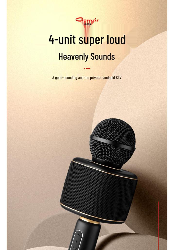 2025 Wireless Bluetooth All-in-One Microphone Speaker with Built-in Sound Card for Home Karaoke, Compatible with Phones & TVs