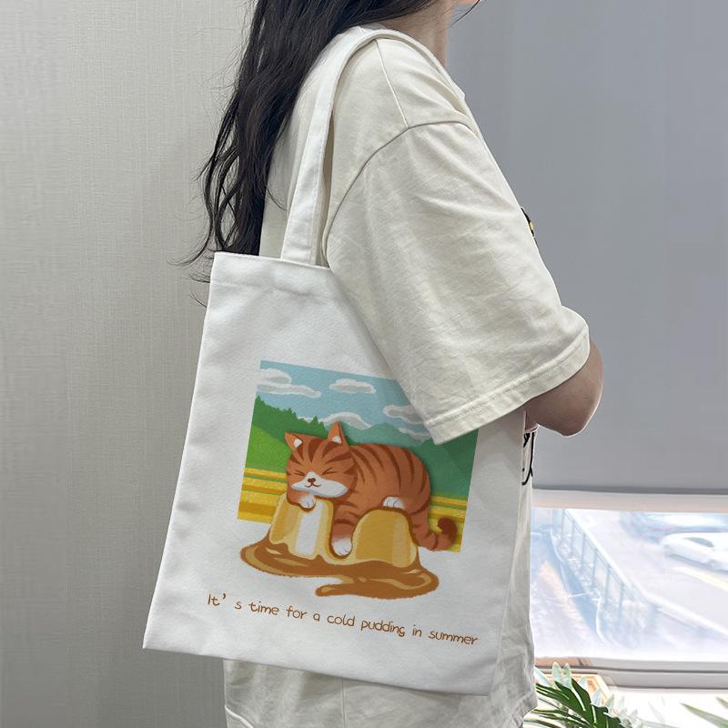 Eco-Friendly DIY Canvas Tote Bag with Custom Logo for Advertising