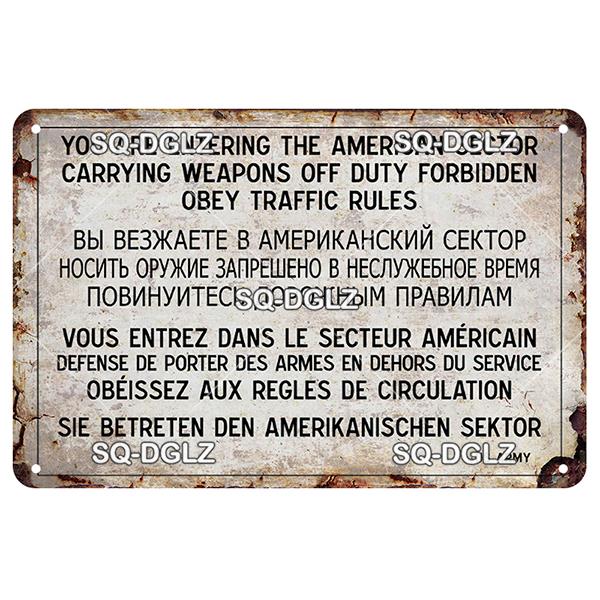 [SQ-DGLZ] Vintage Retro Achtung Berlin Tin Sign Metal Sign Shop Plate Home Bar Wall Sticker Decoration Plaque Poster Decor Gift