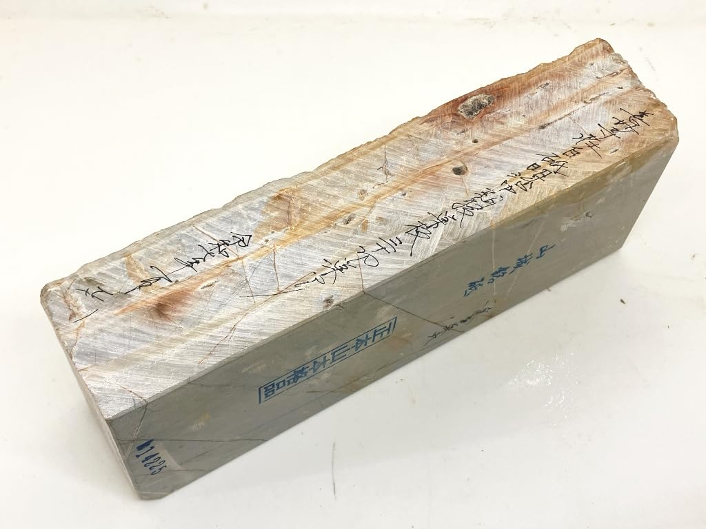 Piatră de ascuțit albă Umegahata, nume natural Yamashiro, Shomotoyama, piatră de ascuțit, Ukyo-ku, piatră de ascuțit, perioada Meiji mijlocie, 30 de tăieturi #25 / 1.876 g