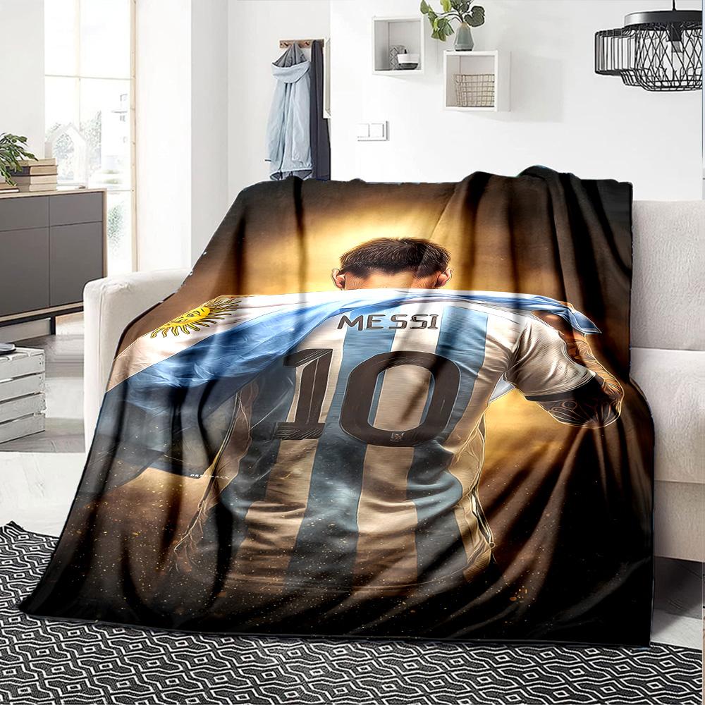 Messi's Legacy Soccer Blanket Soft Warm Cozy Perfect for Seaside Bed Bedding for All Occasions Stylish Decor