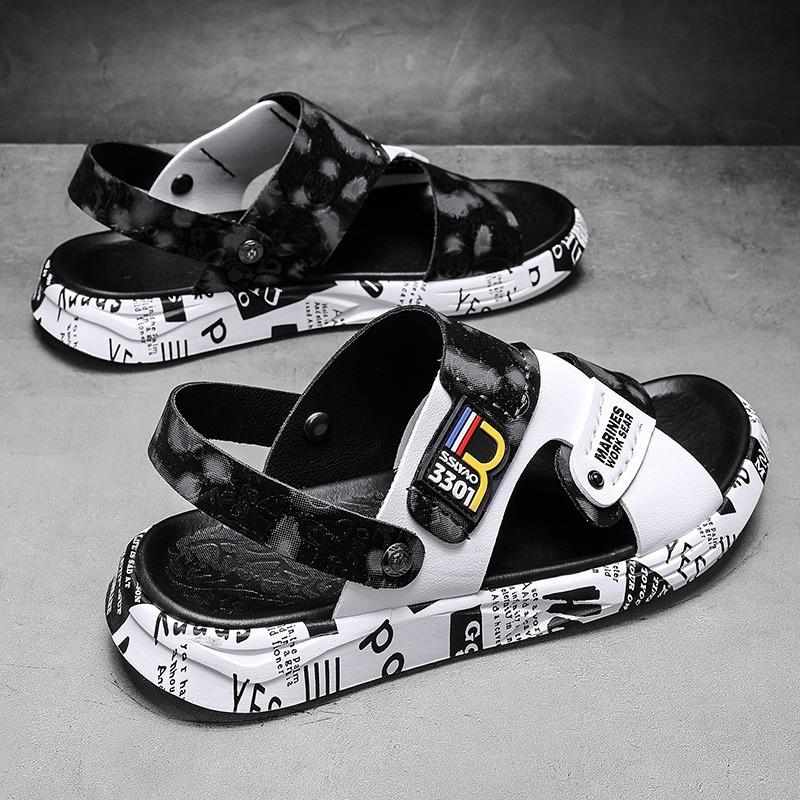 Fashion Summer Fashion Platform Slip-on Printed Outdoor Beach Men's Sandals Designer New Casual Soft Soled Men Slippers