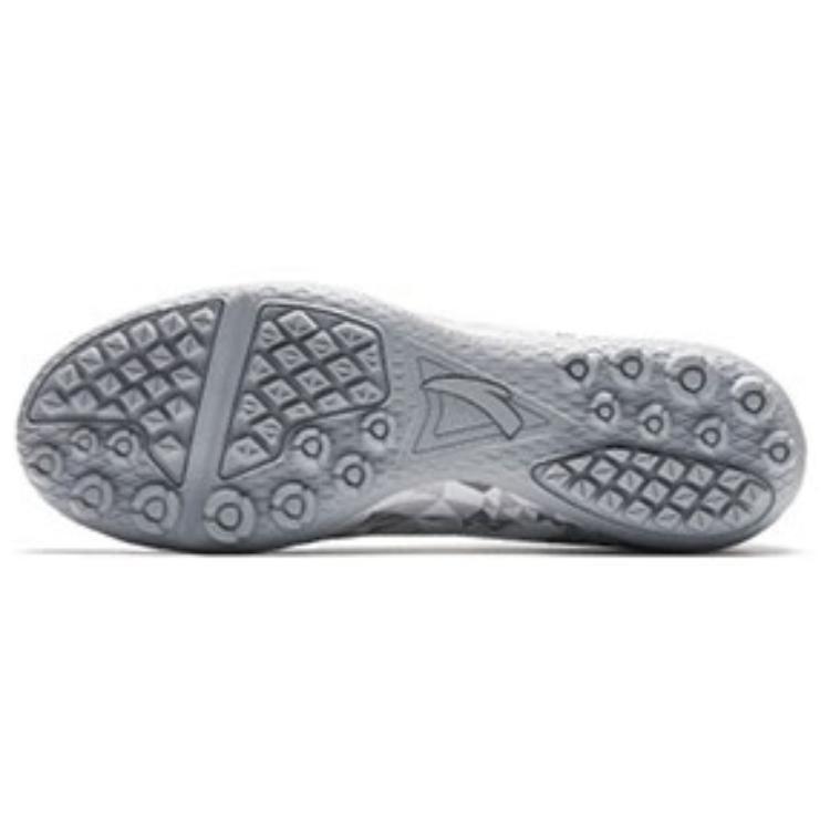 Anta TF Turf Artificial Turf Slip Resistant Abrasion Resistant Soccer Shoes Men's White Gray 912222201-4