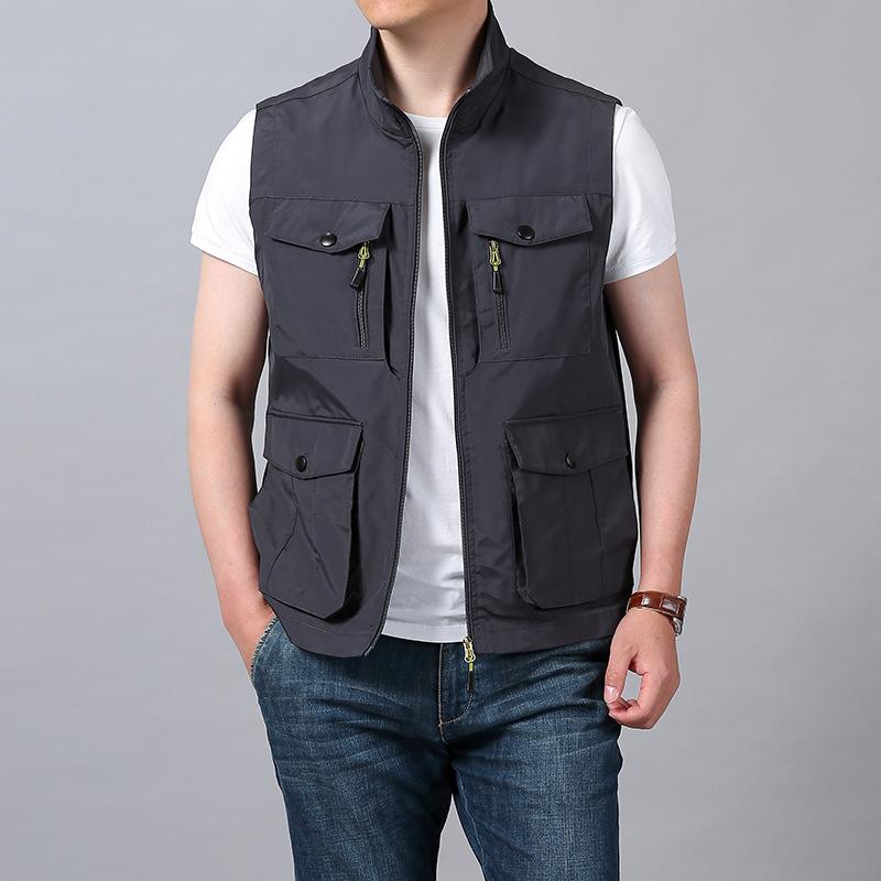 Fishing Suit Pattern Work Suit Group Suit Outdoor Sports Tooling Vest Men'S MultiBag Vest Large Size