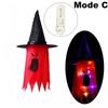 Halloween Glowing Witch Hat Lanterns Hanging Decoration for Garden Porch Room Indoor Outdoor Holiday Party Props Decor