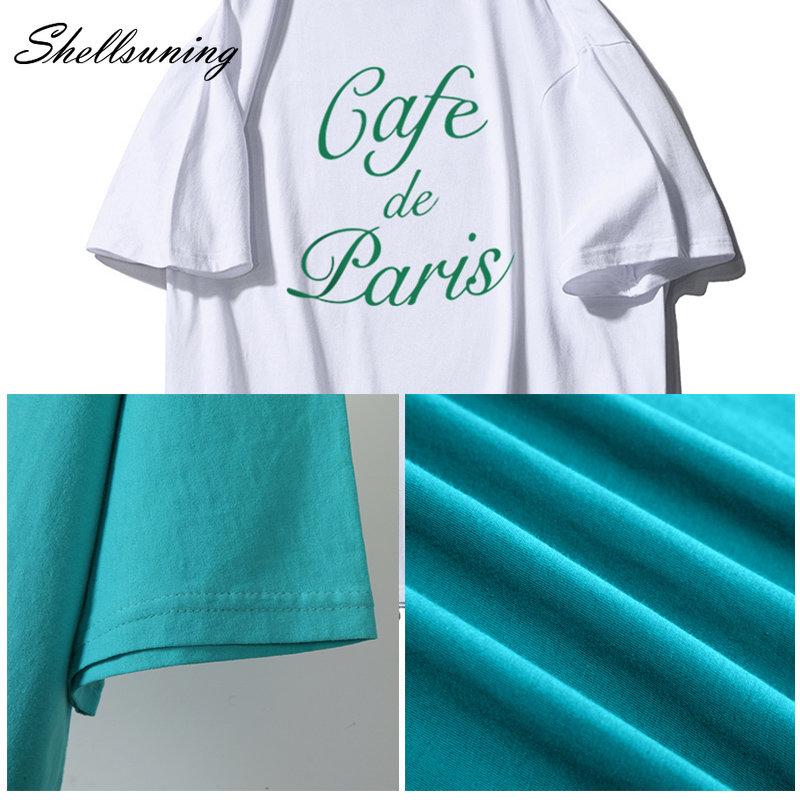 Shellsuning забавные футболки с буквенным принтом женские летние свободные хлопковые — фото 18