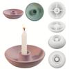 Circular Candle Base Silicone Mold DIY Concrete Candle Holder Mold Gypsum Cement Candle Holder Silicone Resin Mold
