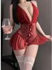 Sexy Erotic Lingerie Lace Perspective Pure Desire Passionate Women Open Sleepwear Uniform Temptation Dress Elegant Lace E5LA