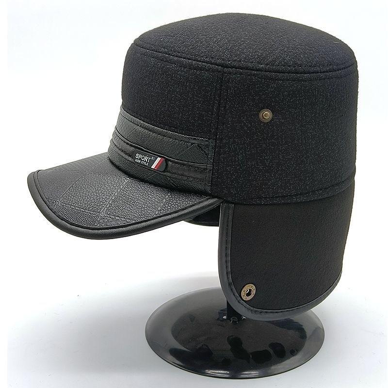 Old man hat men winter cap old man cold warm dad hat winter grandpa old man ear protection cotton hat