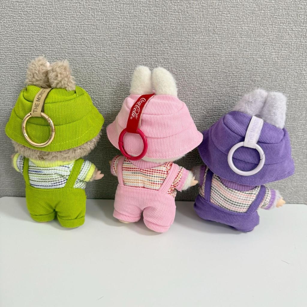 [Cloth Only] 17cm Doll Clothes Little Rabbit Overalls Set Adorable & Fashionable Doll Clothing Set Replacement