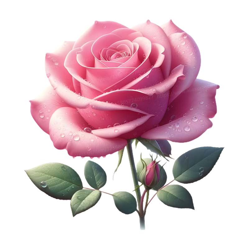 Romantic Rose Wall Sticker Bathroom Toilet Decor Living Room Cabinet Refrigerator Home Decoration Waterproof Decals Stickers S424