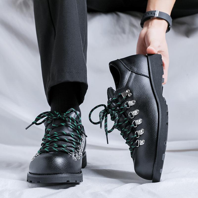 Męskie buty Oxford ze skóry dzielonej do pracy, codzienne, płaskie, designerskie, antypoślizgowe, wygodne, modne, outdoorowe, do wędrówek