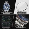 POEDAGAR Luxury Sport Watch For Men Waterproof Luminous Date Chronograph Man Wristwatch Stainless Steel Men's Quartz Watches