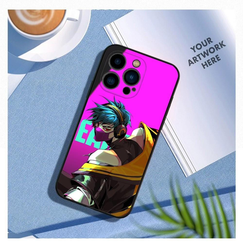 Game L-LOL Aphelios Phone Case For iPhone15,14,13,12 Mini 11 Pro XR,X,XS,MAX 7,8 Plus Silicone Cover Soft Black