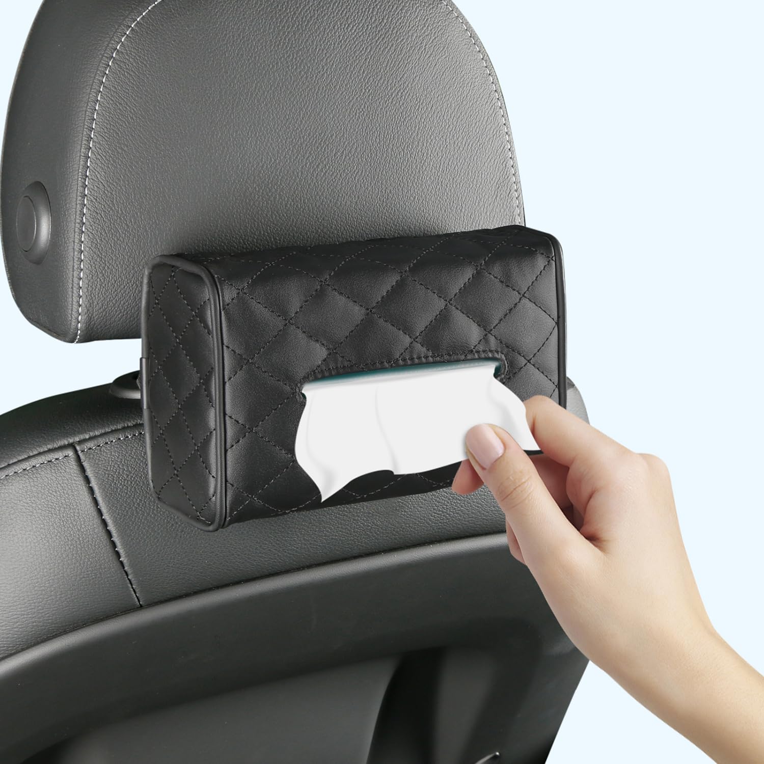 

Hopeholic Car Tissue Case Hanging Car Tissue Holder for Sun Visor Car Decoration Tissue 24.5x13x8cm чёрный