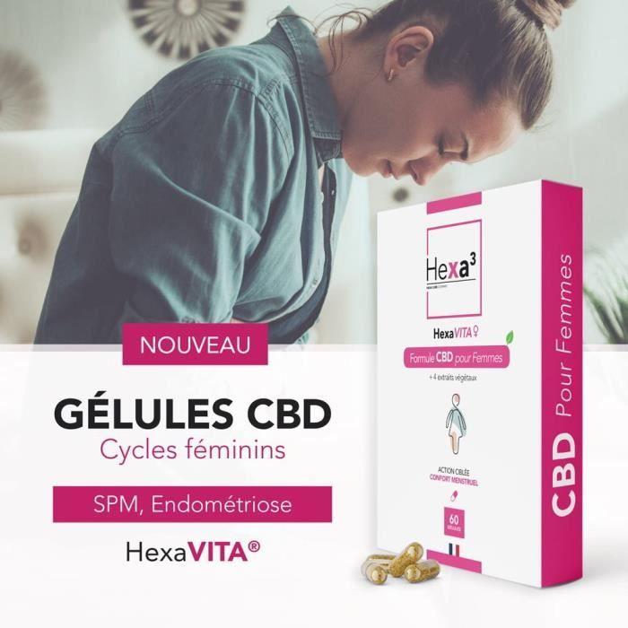 60 HexaVITA Menstrual Comfort CBD-Kapseln 1500 mg, THC-frei 4 Schachteln
