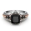 Anello in Pietra Preziosa Bicolore Galvanizzato - Elegante e Versatile