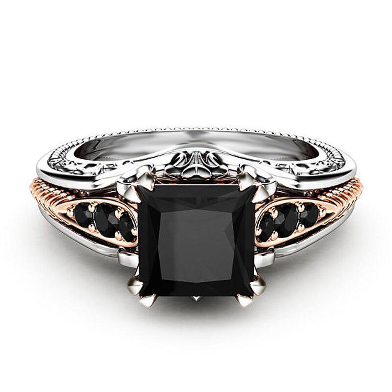 Anello in Pietra Preziosa Bicolore Galvanizzato - Elegante e Versatile