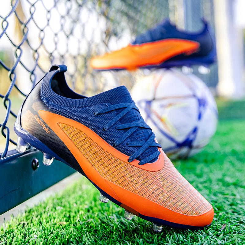 New Men Soccer Shoes Breathable Non Slip Outdoor Sport Football Boots Cleats Adult Long Spikes Training Boys Match Comfortable