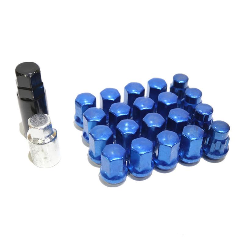 M12x1.5/1.25 Length Wheel Lug Nuts Wheel Anti-theft Screws Aluminium Alloy Steel Wheel Hub Nuts 20PCS/set