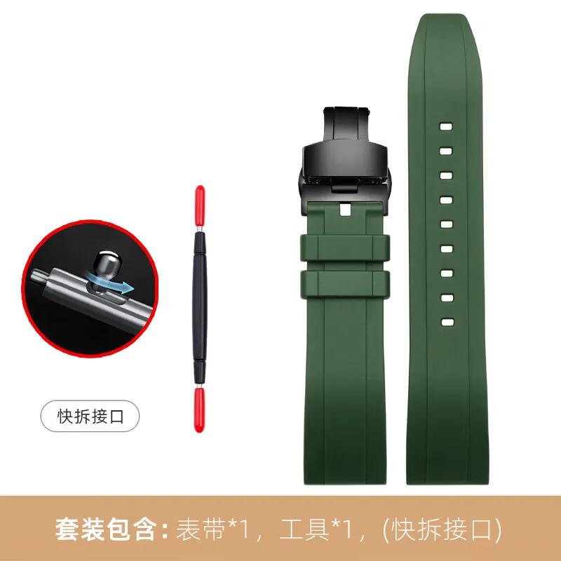 Für Seiko PROSPEX Panda Chronograph SSC813P1/SSC909P1/SSC817P1 Silikon-Gummi-Uhrenarmband – 20mm Weiches Wasserdichtes Armband für Herren