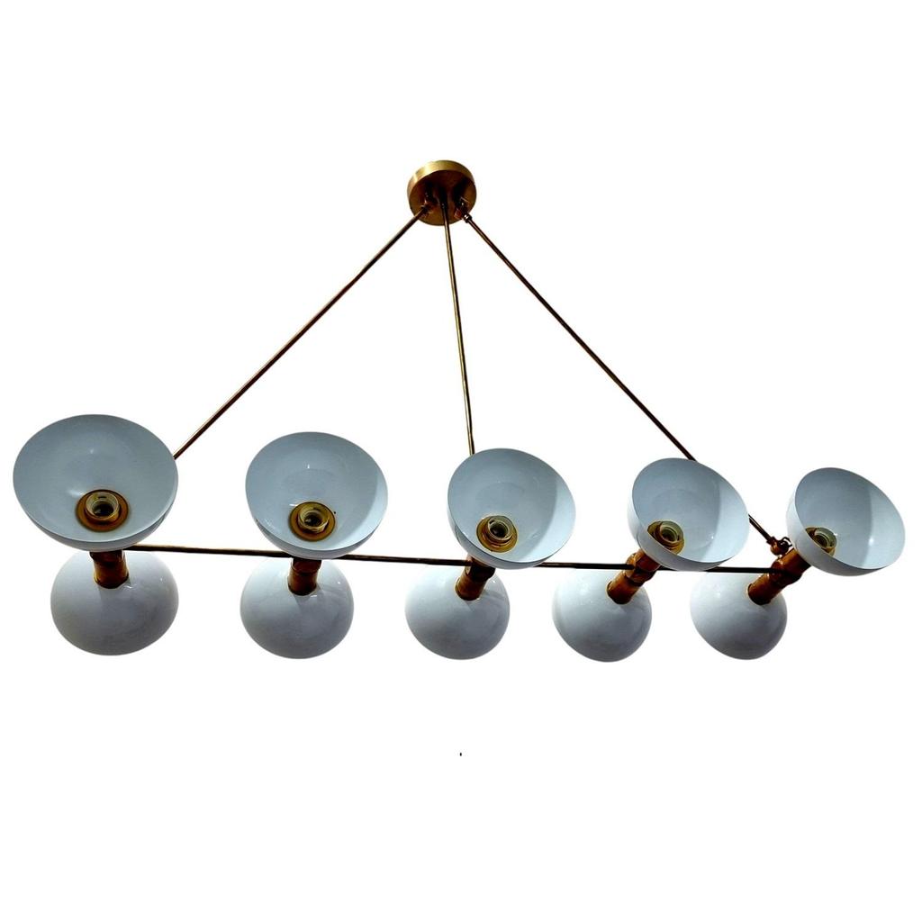 Luxury Modern Chandelier 10 Arms Triangle Shape Home Decor Huge Chandelier Fixture Artistic Brass Light