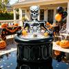 JOYEE PVC Inflatable Skeleton Cooler Blow up Halloween Ice Tub Inflatable Drink Holder for Halloween Party