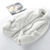 Loose and Velvet Zipper Turtleneck Coat Loose Fleece Zipper Turtleneck Coat