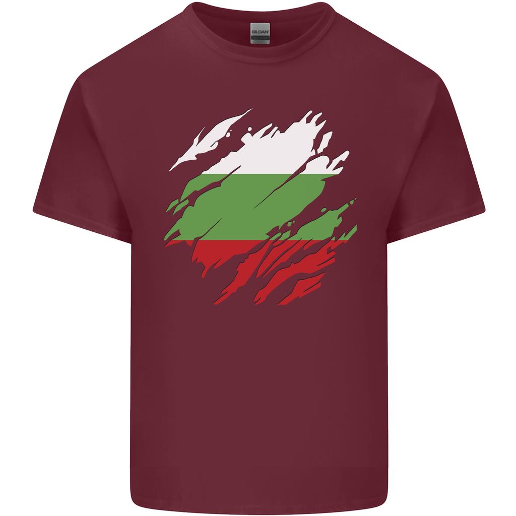 Torn Bulgaria Flag Bulgarian Day Football Unisexs Light Cotton TShirt