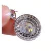 1 Luxurious Round Pendant Necklace, Silver Inlaid Synthetic Zircon Necklace, Charming and Elegant Women's Jewelry, Holiday Gift