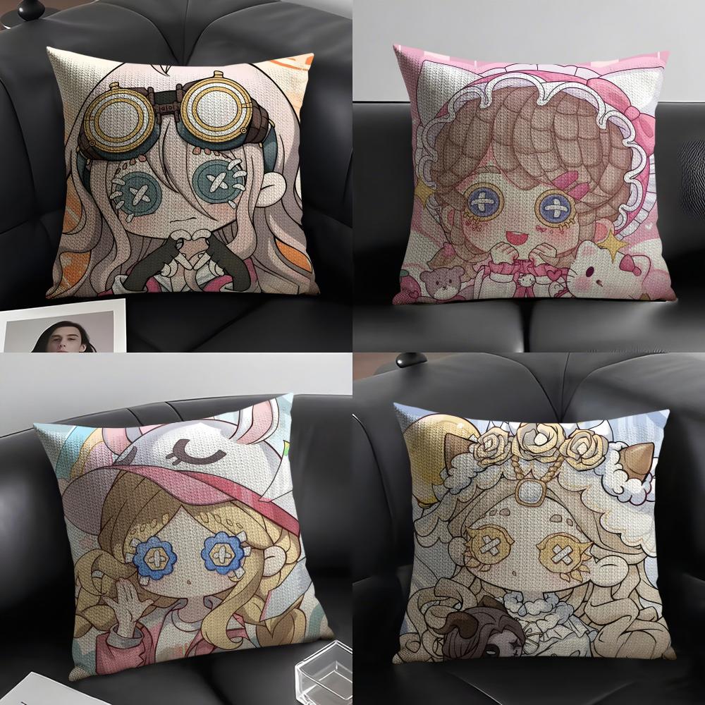 1PC Game IIdentity V Cushion Cover Natural Linen Organic Fabric DoubleSided Printing Sofa Home Decor Gift Pillow Case