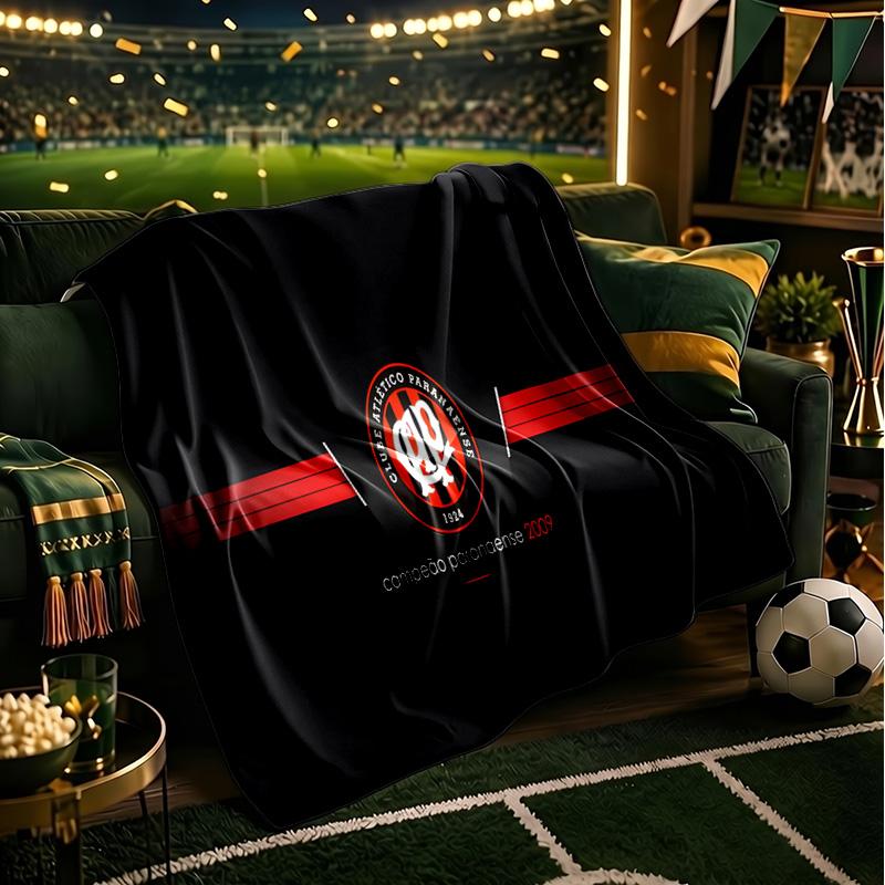Atletico Paranaense Crest Throws Blanket Flannel Blankets Plush for Couch Bed Gifts for Men Women Travel picnic blanket Christmas fan gifts