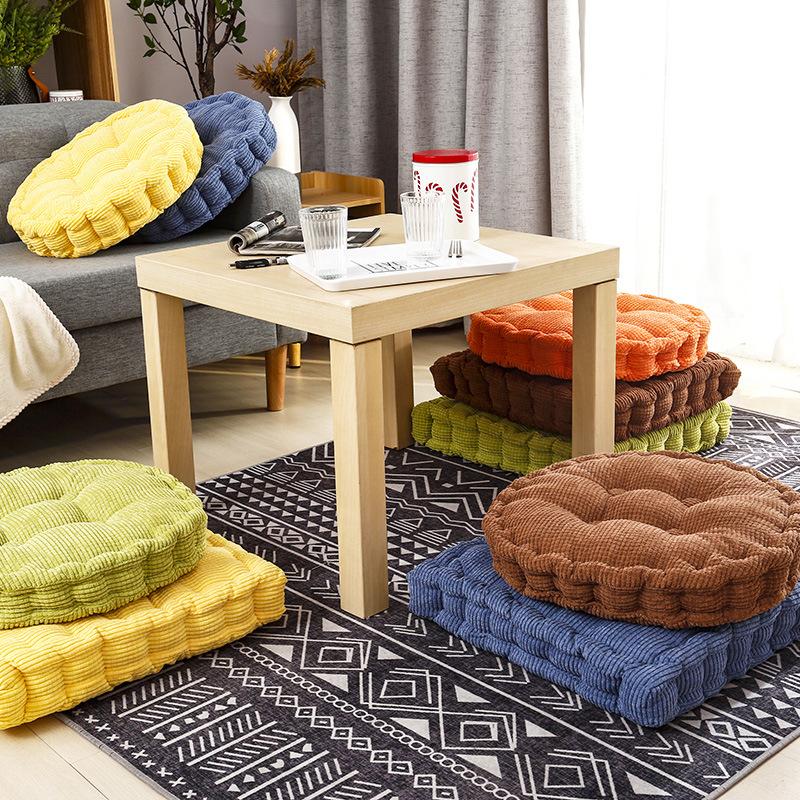 Thickened Seat Cushion Family Office Seat Cushion Bedroom Floor Fart Cushion Chair Cushion Warm and Comfortable Chair Cushion Lazy Cushion