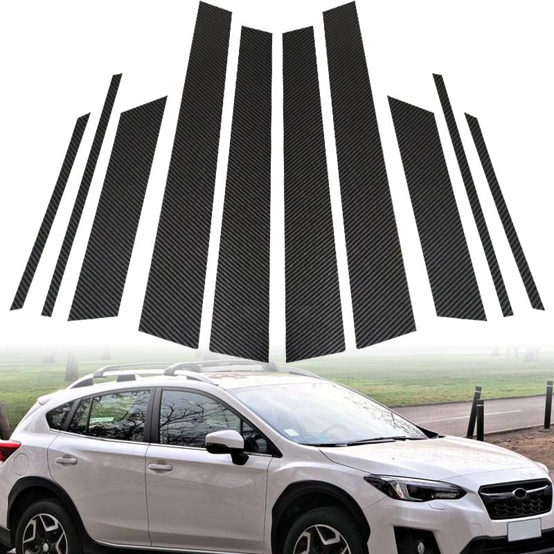 10Pcs Window Trim Covers Center Film Column B C Pillar Posts Sticker Car Accessories Fit For Subaru Crosstrek/XV 2018-2023