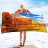 Microfiber Beach Towel,Absorbent Fall Bath Towel Oversized,Quick Dry Maple Leaf Beach Towel for Adult,Sand Free Swim Beach Towel