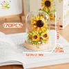Non-Toxic Moc Flower Display Box Micro Building Block Rose Succulent Mini 3D Diamond Model Brick Toy For Children Desk Decoration